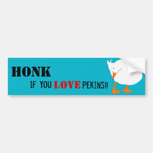 Honk als je van Pekins Bumpersticker houdt (Voorkant)