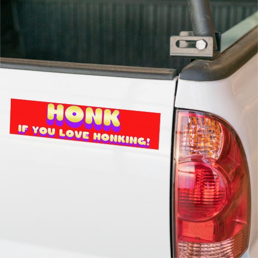 Honk als je van plezier bent bumpersticker (Op Truck)