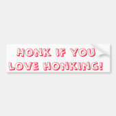 Honk als je van Puns houdt! Bumpersticker (Voorkant)