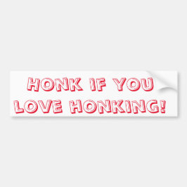 Honk als je van Puns houdt! Bumpersticker