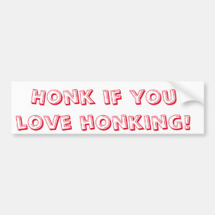 Honk als je van Puns houdt! Bumpersticker