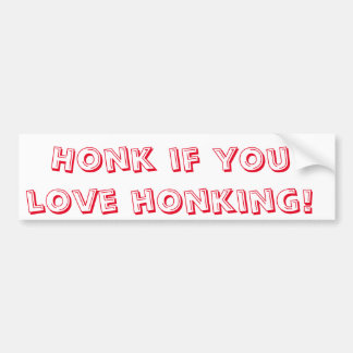 Honk als je van Puns houdt! Bumpersticker