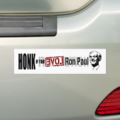 HONK als je van Ron Paul houdt. Bumpersticker (Op auto)