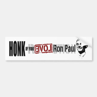 HONK als je van Ron Paul houdt. Bumpersticker