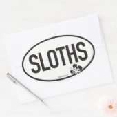 Honk als je van SLOTHS houdt Ovale Sticker (Envelop)
