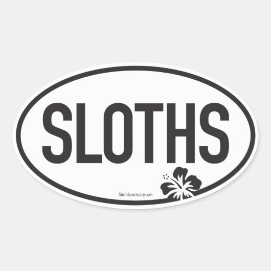 Honk als je van SLOTHS houdt Ovale Sticker (Voorkant)