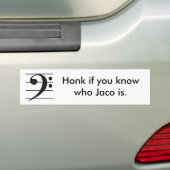 Honk als je weet wie Jaco is. Bumpersticker (Op auto)