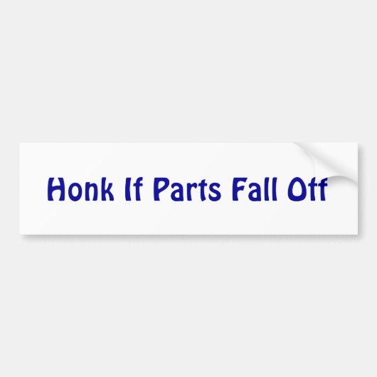Honk als onderdelen Herfst uit Bumpersticker (Voorkant)