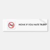 HONK ALS U DONALD TRUMP BUMBER STICKER HEEFT (Voorkant)