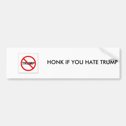 HONK ALS U DONALD TRUMP BUMBER STICKER HEEFT (Voorkant)