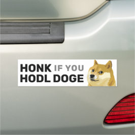 HONK als u Hodl Doge Doekoetsen in Shiba Inu Automagneet