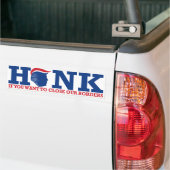 Honk als u onze grenzen wilt sluiten - ReTrumplic Bumpersticker (Op Truck)