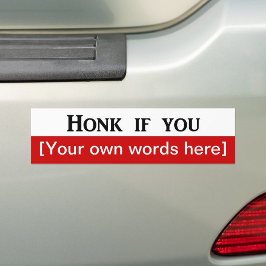 honk-als-u-sjabloon bumpersticker (Op auto)
