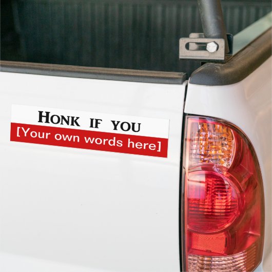 honk-als-u-sjabloon bumpersticker (Op Truck)