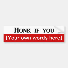 honk-als-u-sjabloon bumpersticker