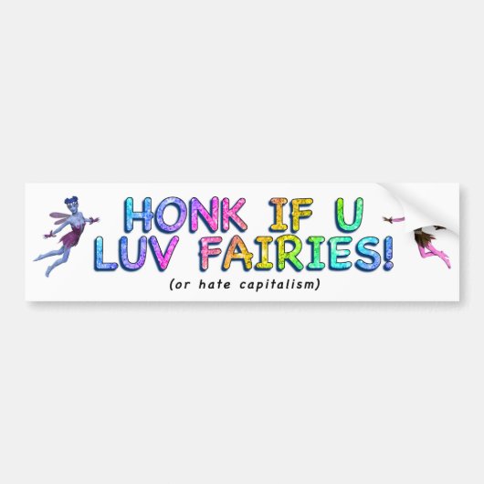 Honk als u van feesten houdt! bumpersticker (Voorkant)