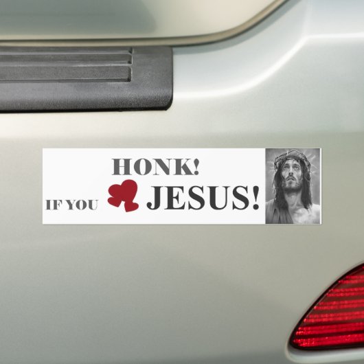 HONK ALS U VAN JESUS 2 HOUDT BUMPERSTICKER (Op auto)