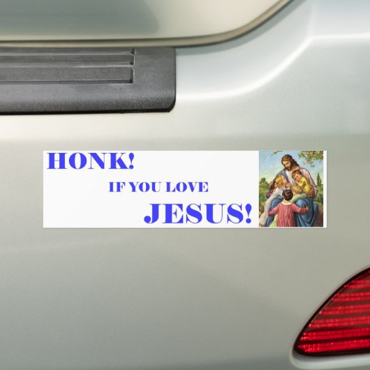 HONK ALS U VAN JESUS 3 HOUDT BUMPERSTICKER (Op auto)