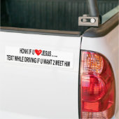 Honk als u van Jezus houdt Bumpersticker (Op Truck)