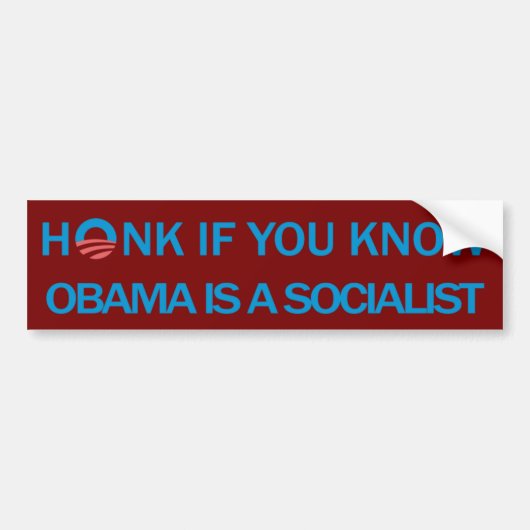 Honk Anti Obama Bumpersticker (Voorkant)