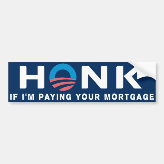 Honk Anti Obama Bumpersticker (Voorkant)