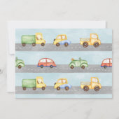 Honk Beep Zoom Transport Birthday Party Uitnodigin Kaart (Achterkant)