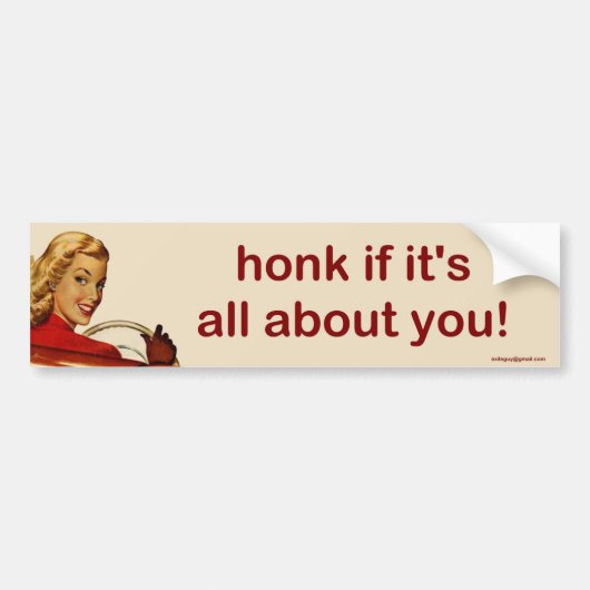honk bumpersticker (Voorkant)
