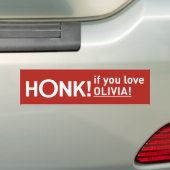 "HONK!" BUMPERSTICKER (Op auto)