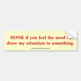 "Honk" bumpersticker