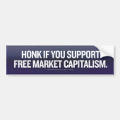 Honk for Free Markets Bumpersticker (Voorkant)