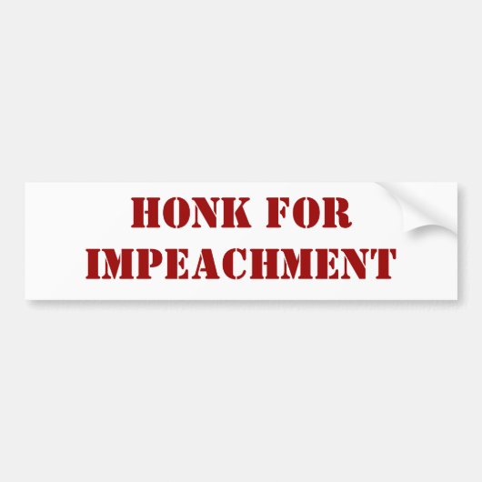 Honk for Impeachment Bumpersticker (Voorkant)