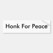 Honk for Peace Bumpersticker (Voorkant)