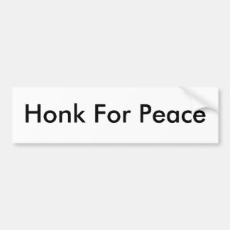 Honk for Peace Bumpersticker