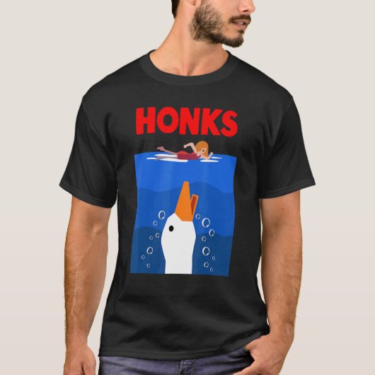 Honk Gans  Eend kip meme Idee T-shirt (Voorkant)