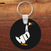Honk Goose Distress Typografie Sleutelhanger (Voorkant)