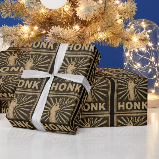 Honk Goose Funny Duck Chicken Meme Cadeaupapier (Feestdagen)