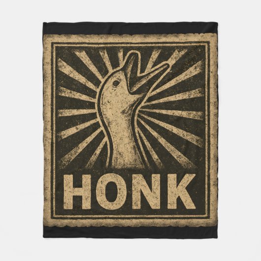 Honk Goose Funny Duck Chicken Meme Fleece Deken (Voorkant)