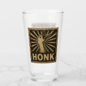 Honk Goose Funny Duck Chicken Meme Glas (Voorkant)