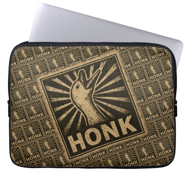 Honk Goose Funny Duck Chicken Meme Laptop Sleeve (Voorkant)