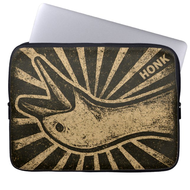 Honk Goose Funny Duck Chicken Meme Laptop Sleeve (Voorkant)