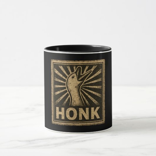 Honk Goose Funny Duck Chicken Meme Mok (Midden)