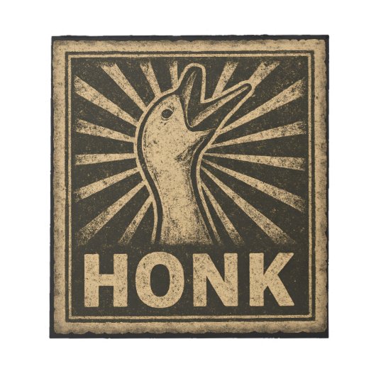 Honk Goose Funny Duck Chicken Meme Notitieblok (Voorkant)