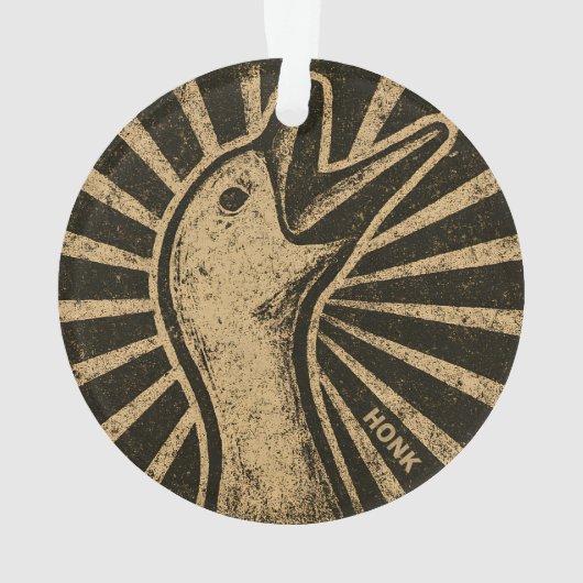 Honk Goose Funny Duck Chicken Meme Ornament (achterkant)