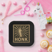 Honk Goose Funny Duck Chicken Meme Papieren Bordje (Feest)