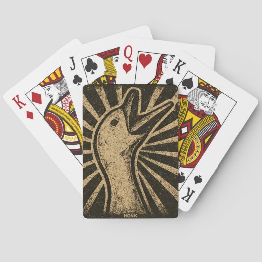 Honk Goose Funny Duck Chicken Meme Pokerkaarten (Achterkant)