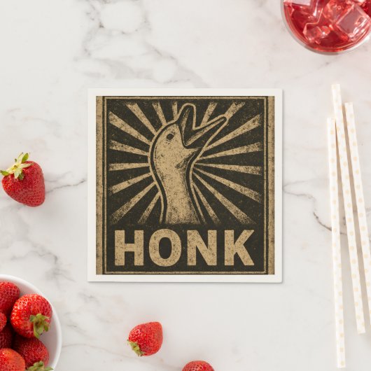 Honk Goose Funny Duck Chicken Meme Servet (Insitu)