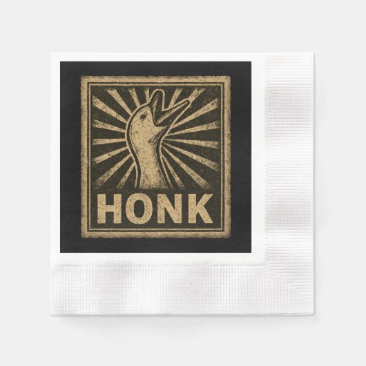 Honk Goose Funny Duck Chicken Meme Servet (Voorkant)
