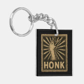 Honk Goose Funny Duck Chicken Meme Sleutelhanger (Voorkant Links)