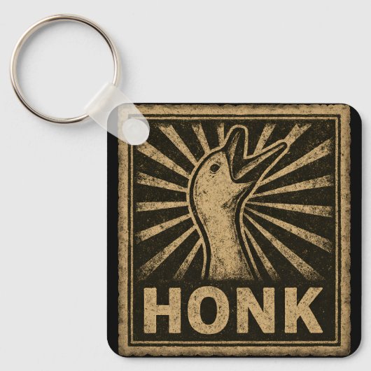 Honk Goose Funny Duck Chicken Meme Sleutelhanger (Voorkant)