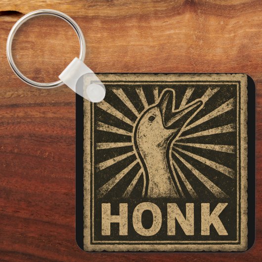 Honk Goose Funny Duck Chicken Meme Sleutelhanger (Voorkant)